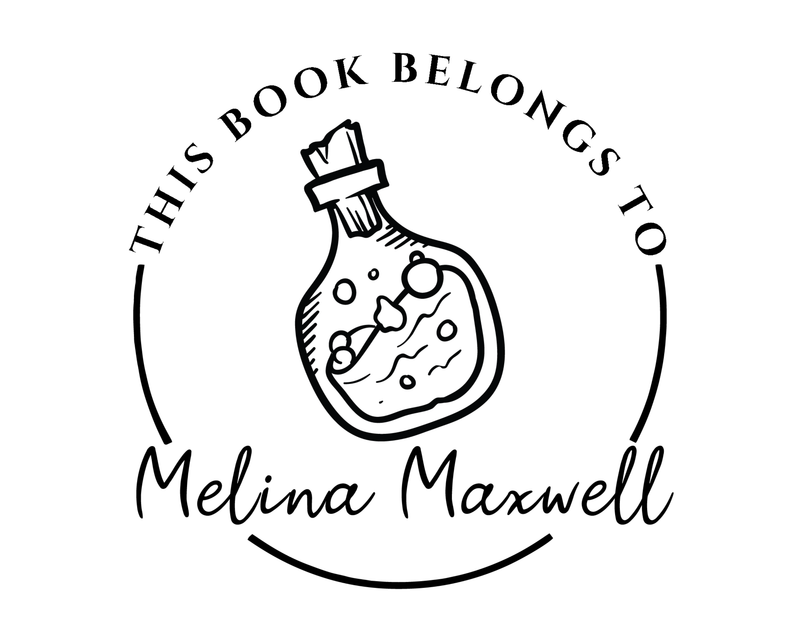 Personalised Celestial Custom Name Ex Libris Book Stamp - JL-Celestial36