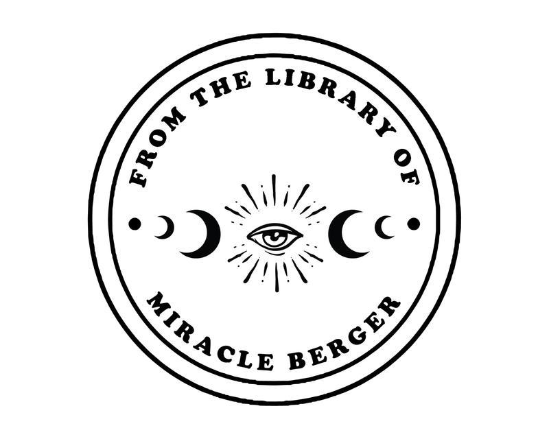 Personalised Celestial Custom Name Ex Libris Book Stamp - JL-Celestial48