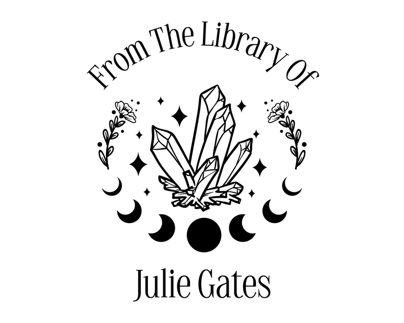Personalised Crystal Custom Name Ex Libris Book Stamp - JL-Celestial49