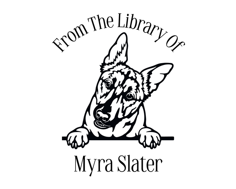 Personalised Dog Custom Name Ex Libris Book Stamp - JL-DOG19-BelgianMalinois