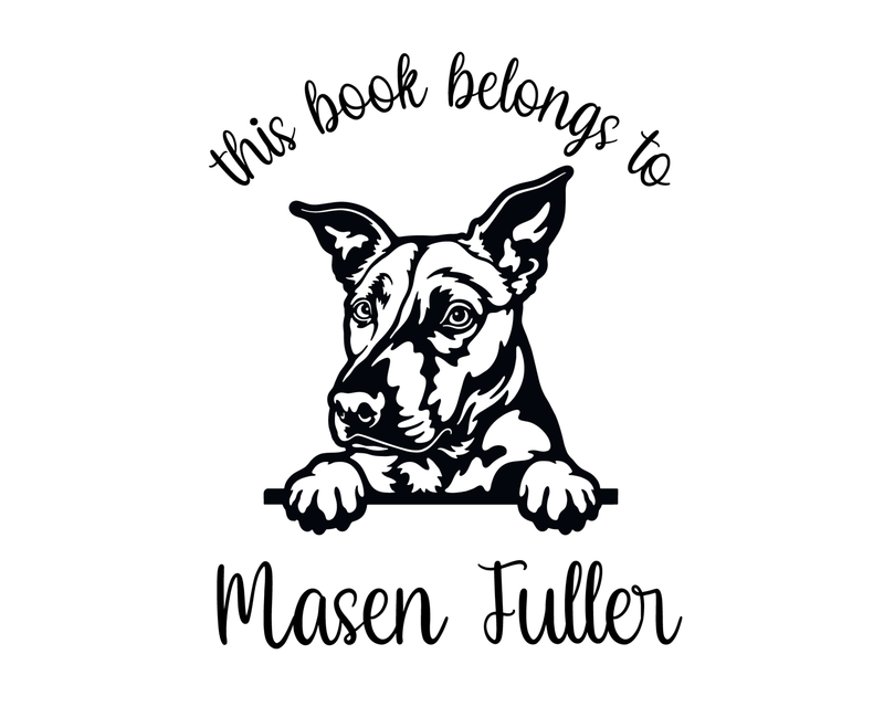 Personalised Dog Custom Name Ex Libris Book Stamp - JL-DOG27-ThaiRidgeback