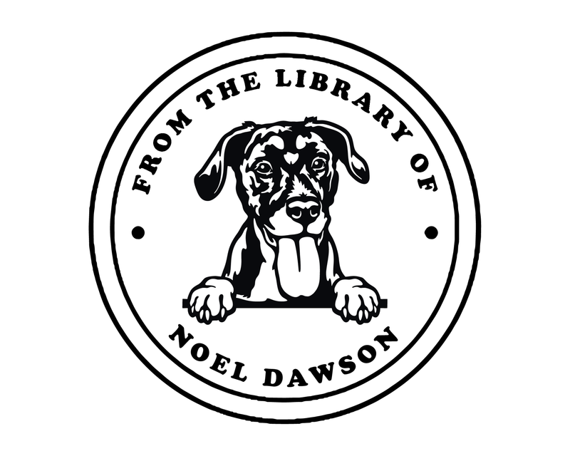 Personalised Dog Custom Name Ex Libris Book Stamp - JL-DOG4-Doberman