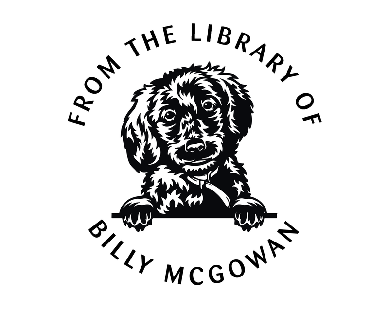 Personalised Dog Custom Name Ex Libris Book Stamp - JL-DOG8-Poodle