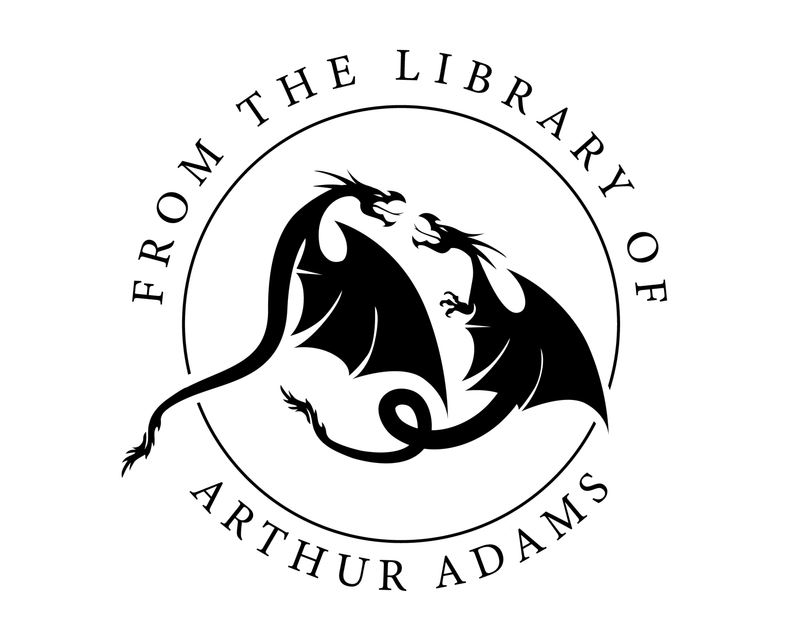 Personalised Dragon Custom Name Ex Libris Book Stamp - JL-DRAGON12