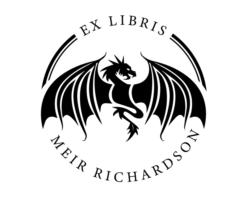 Personalised Dragon Custom Name Ex Libris Book Stamp - JL-DRAGON5