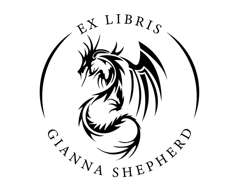 Personalised Dragon Custom Name Ex Libris Book Stamp - JL-DRAGON6
