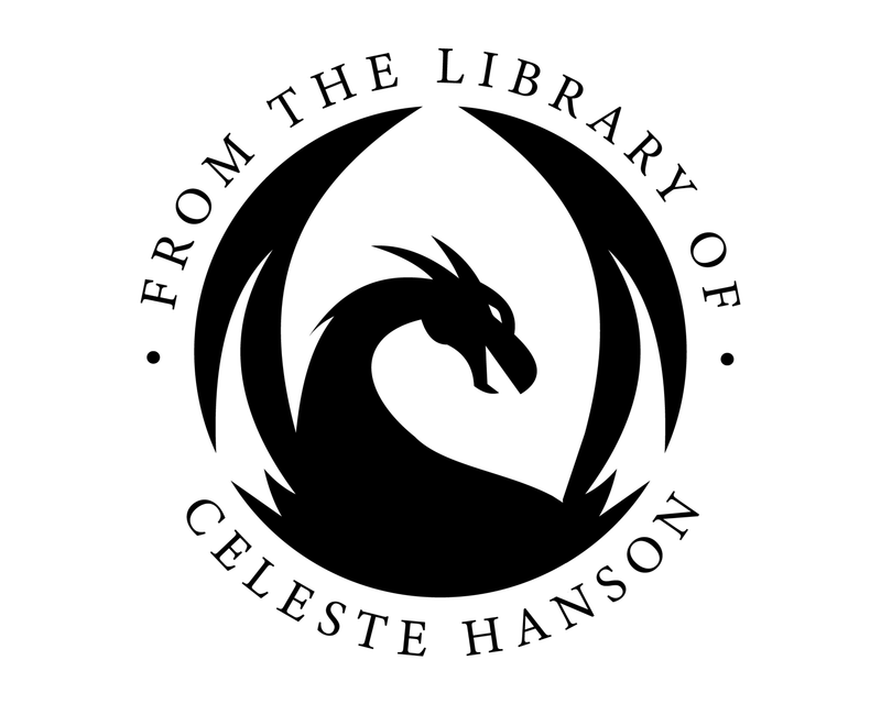 Personalised Dragon Custom Name Ex Libris Book Stamp - JL-DRAGON7