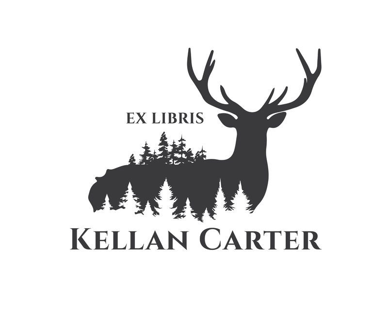 Personalised Animals Custom Name Ex Libris Book Stamp - JL-FOREST2