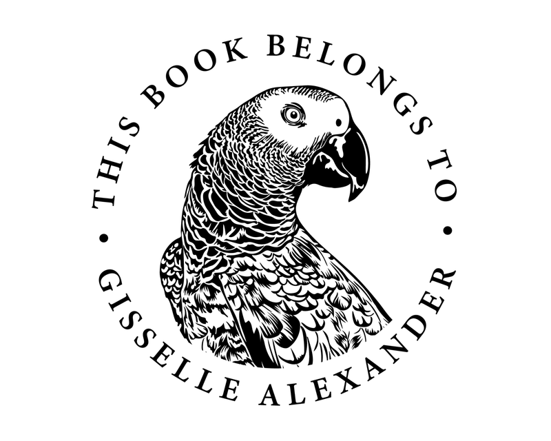 Personalised Birds Custom Name Ex Libris Book Stamp - JL-JUNGLE11