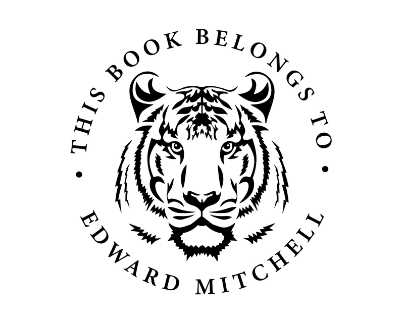 Personalised Animals Custom Name Ex Libris Book Stamp - JL-JUNGLE12