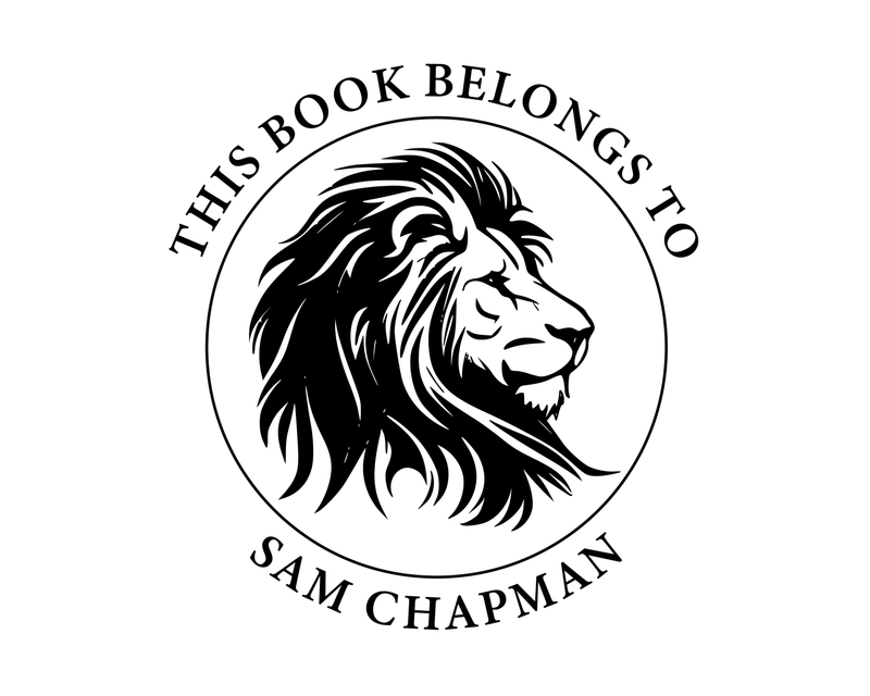 Personalised Animals Custom Name Ex Libris Book Stamp - JL-JUNGLE1