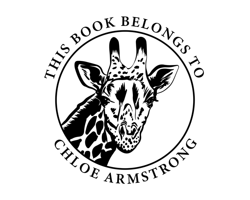 Personalised Animals Custom Name Ex Libris Book Stamp - JL-JUNGLE7