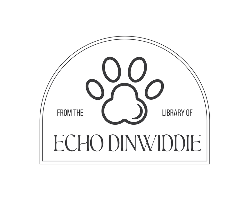 Personalised Dog Custom Name Ex Libris Book Stamp - JL-PAW5