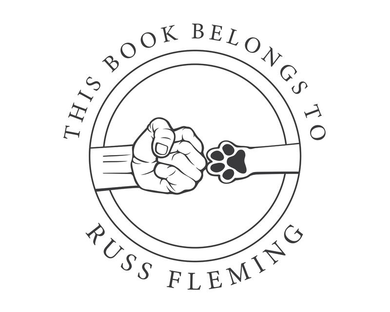 Personalised Dog Custom Name Ex Libris Book Stamp - JL-PAW8
