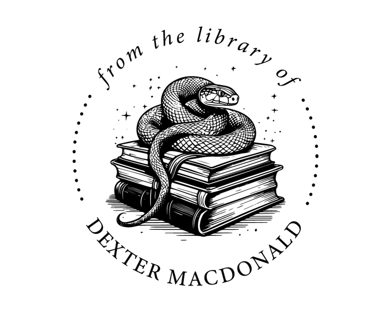 Personalised Animals Custom Name Ex Libris Book Stamp - RBS-12