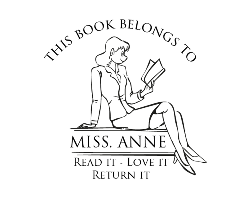 Personalised Girl Custom Name Ex Libris Book Stamp - RNDBK-22