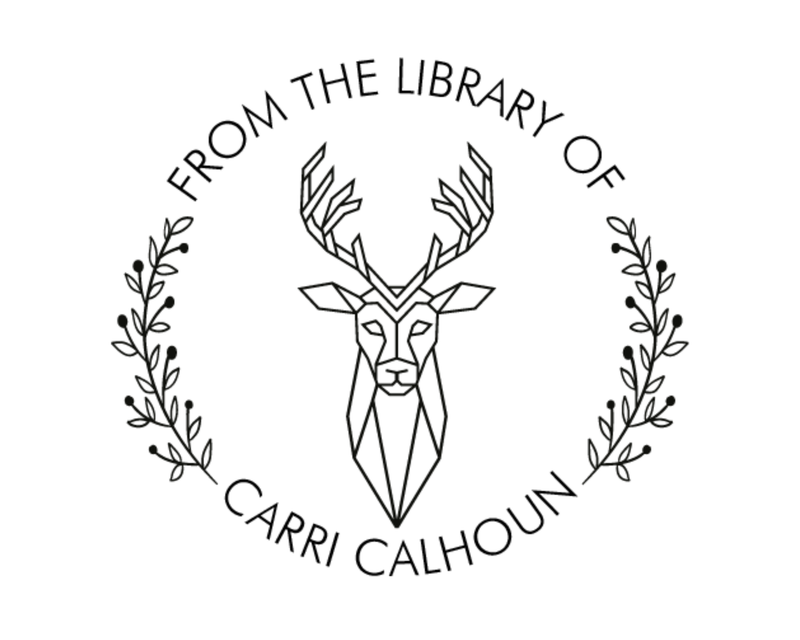 Personalised Animals Custom Name Ex Libris Book Stamp - RNDBK-5