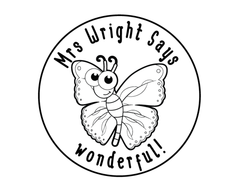 Personalised Butterfly Custom Name Ex Libris Book Stamp - ROUND-TCH-10