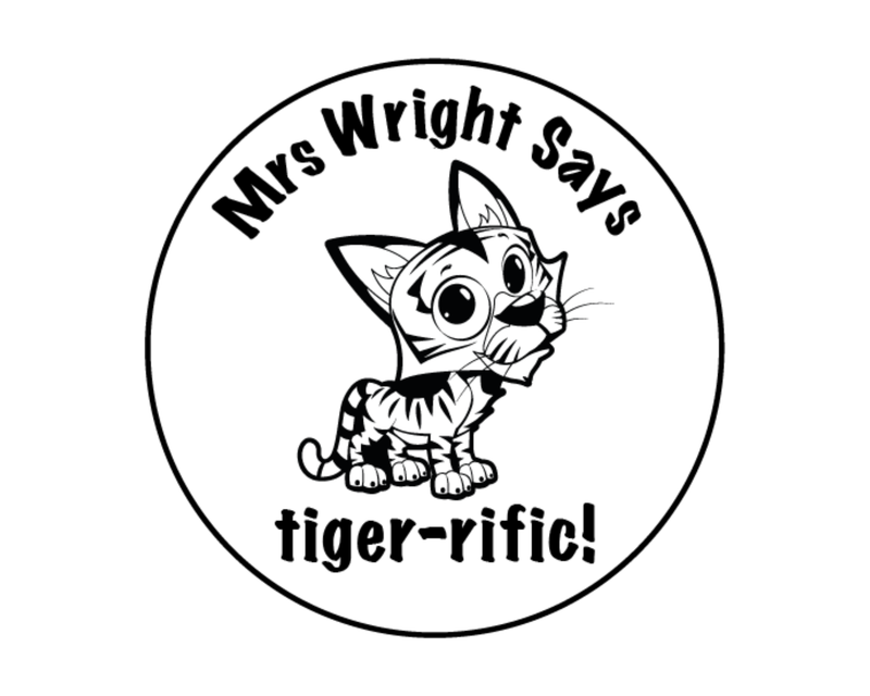 Personalised Animals Custom Name Ex Libris Book Stamp - ROUND-TCH-9