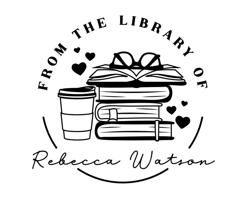 Personalised Coffee Custom Name Ex Libris Book Stamp - STF-13