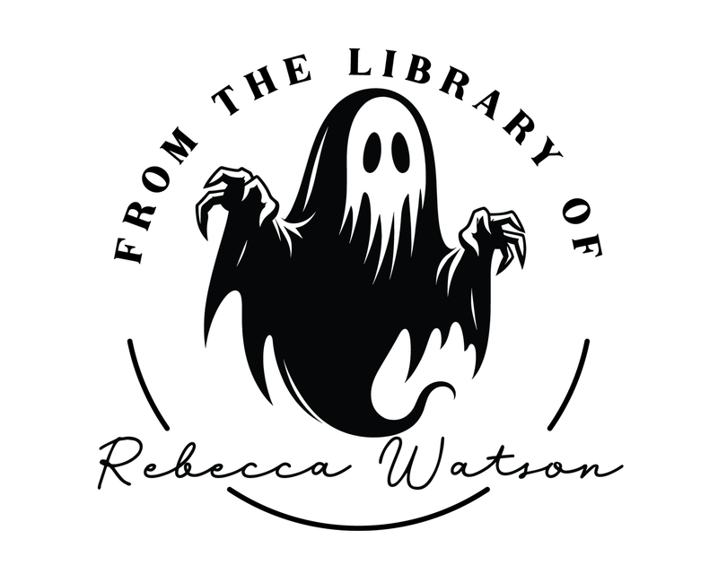Personalised Halloween Custom Name Ex Libris Book Stamp - STF-5