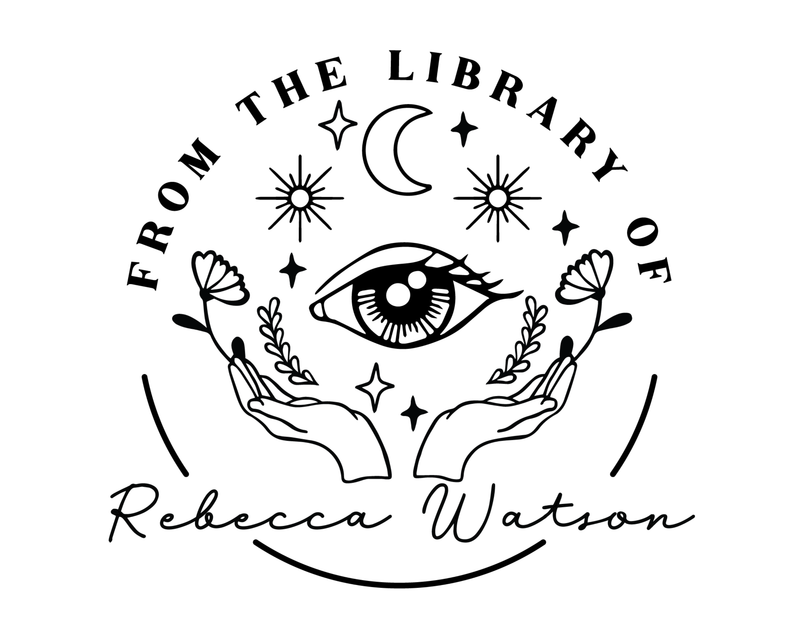 Personalised Celestial Custom Name Ex Libris Book Stamp - STF-9