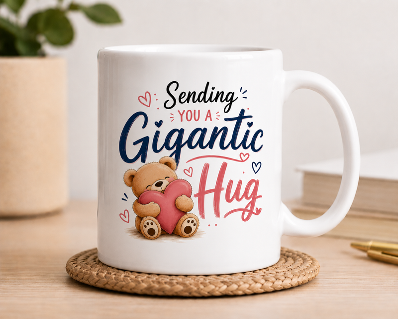 Sending You A Gigantic Hug White Coffee Mug