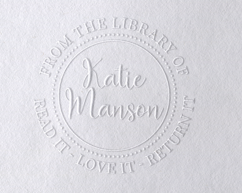 Classic Custom Personalised Book Embosser