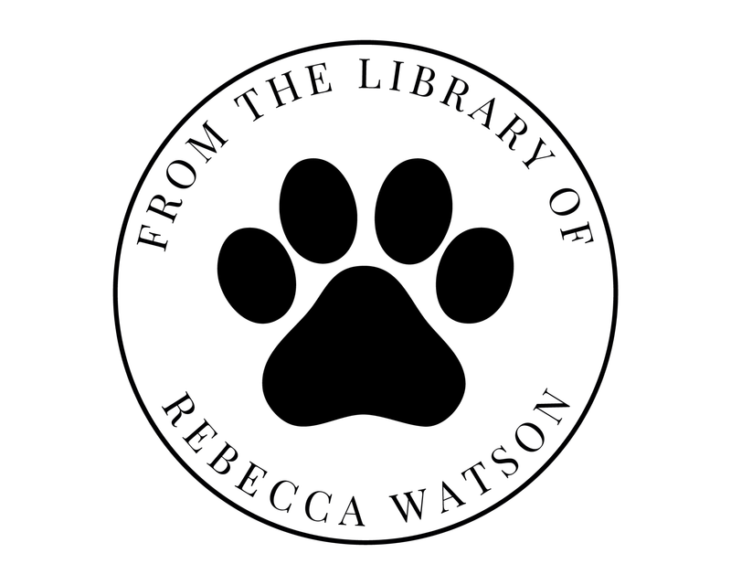 Personalised Dog Custom Name Ex Libris Book Stamp - TOL-13