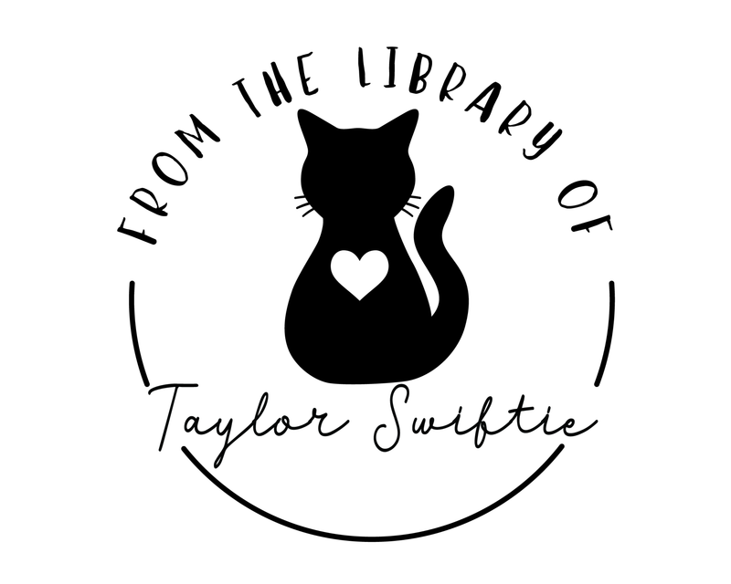 Personalised Cat Custom Name Ex Libris Book Stamp - TOL-14