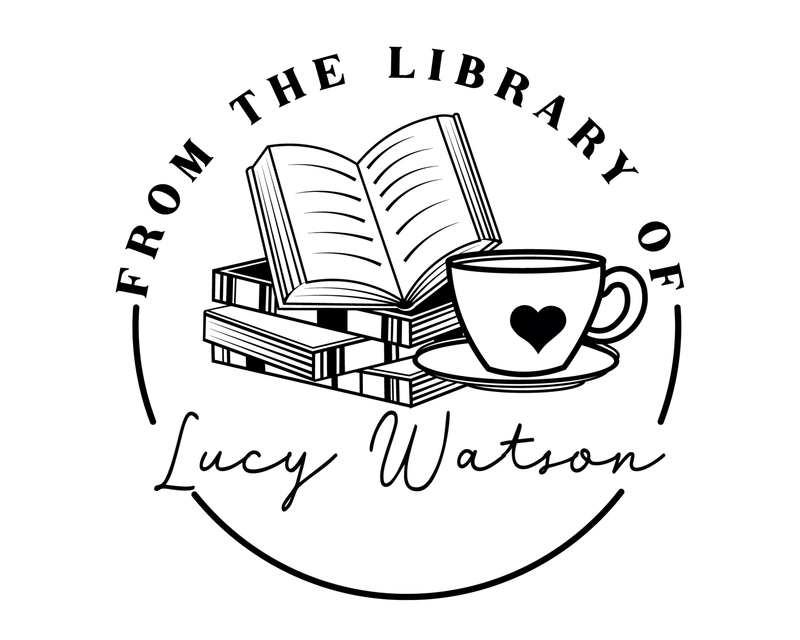 Personalised Coffee Custom Name Ex Libris Book Stamp - TOL-5