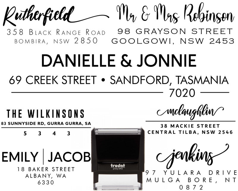 Personalised Self-Inking Address Stamp Custom Gift