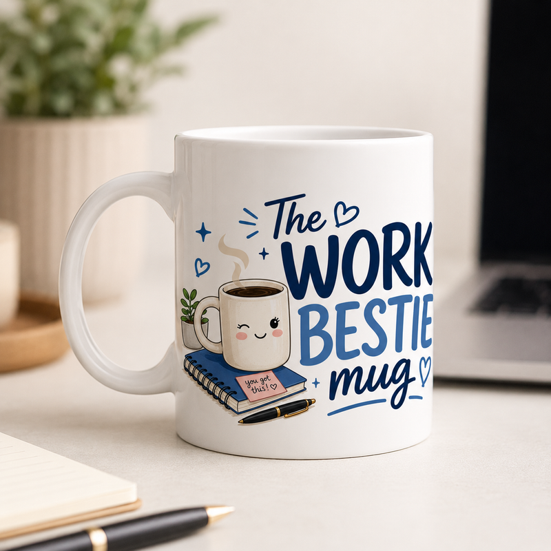 Work Bestie Mug White Coffee Mug