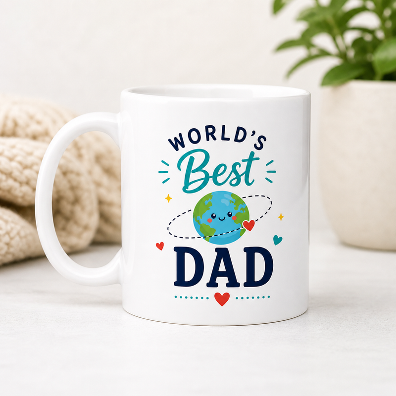 World Best Dad White Coffee Mug