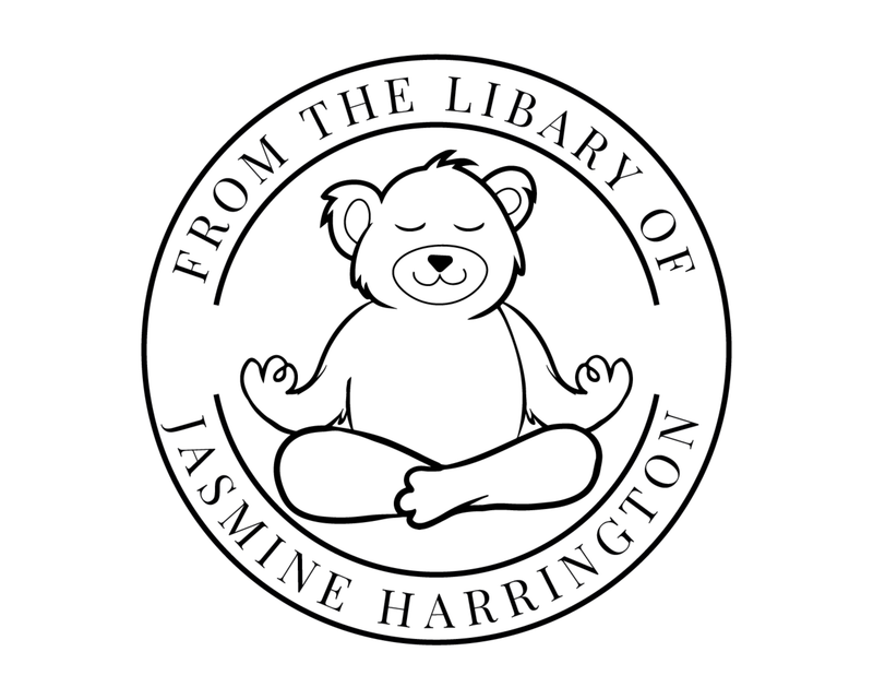 Personalised Animals Custom Name Ex Libris Book Stamp - YOGA-BEAR
