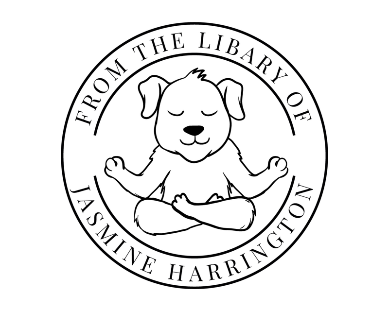 Personalised Dog Custom Name Ex Libris Book Stamp - YOGA-DOG