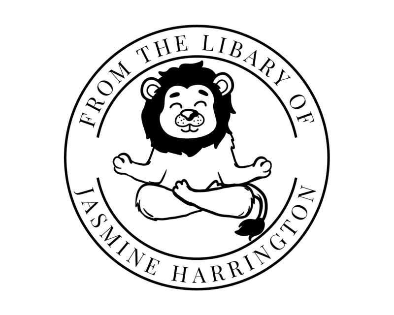 Personalised Animals Custom Name Ex Libris Book Stamp - YOGA-LION