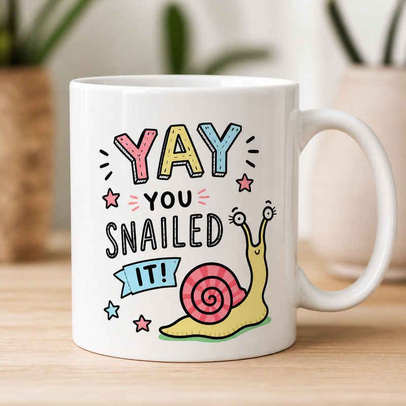 You Snailed It White Coffee Mug