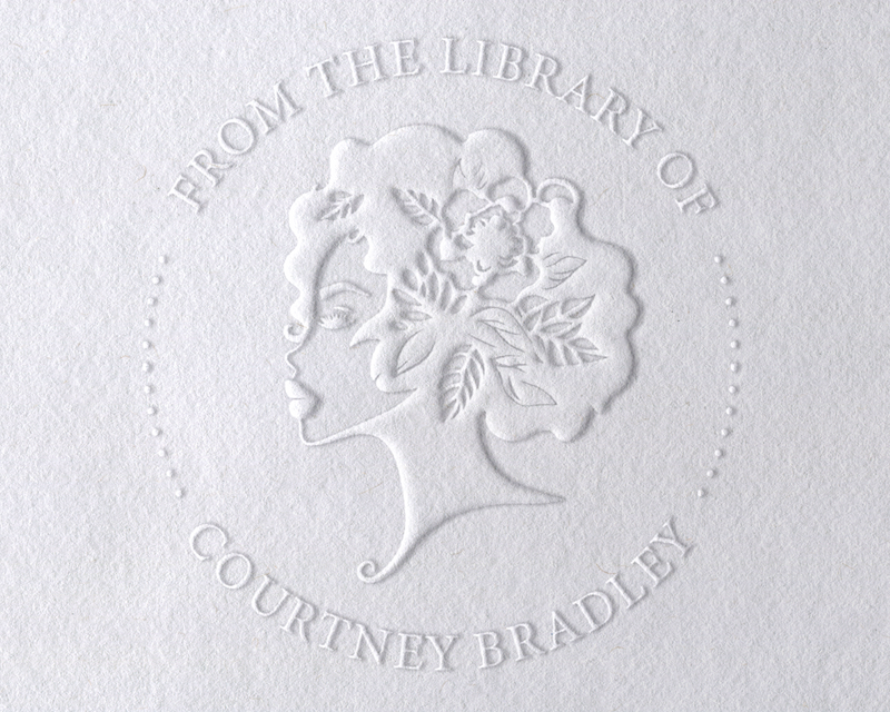 Custom Personalised Library Book Embosser - Rose