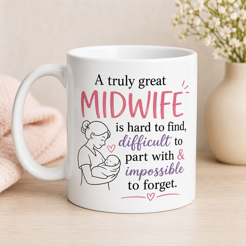 A Truly Great Midwife White Coffee Mug