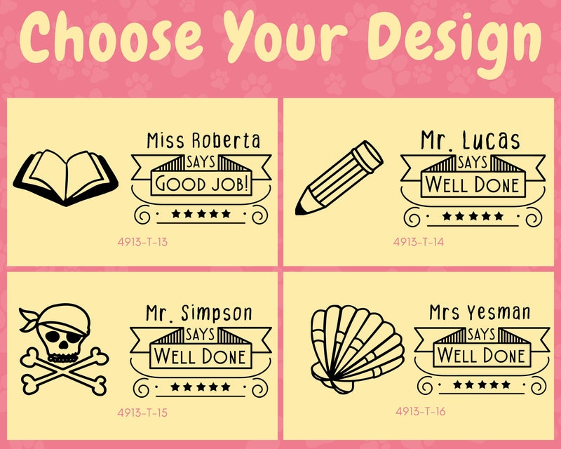 Custom Teacher Grading Personalised Homework Stamp