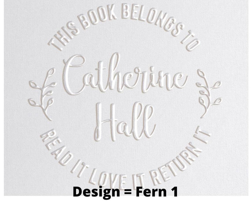 Custom Personalised Library Book Embosser - Glasses