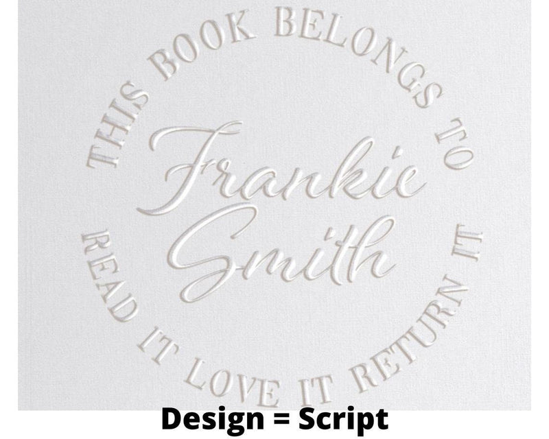 Custom Personalised Library Book Embosser - Glasses