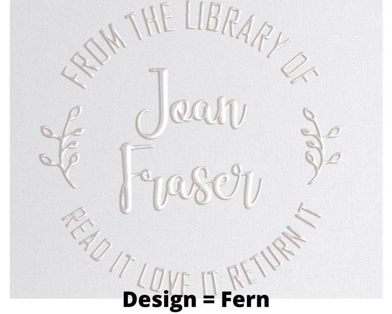 Custom Personalised Library Book Embosser - Glasses