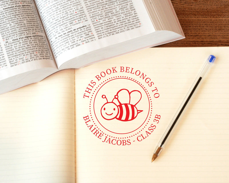 Custom Personalised School Library Book Stamp