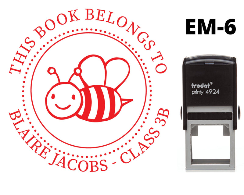 Custom Personalised School Library Book Stamp