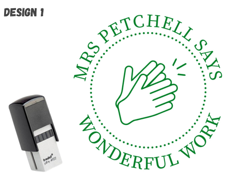 Custom Teacher Feedback Stamp Personalised