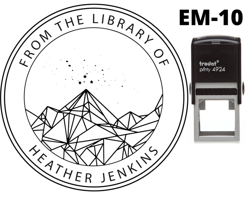 Personalised Library Book Stamp Custom Gift - Bee