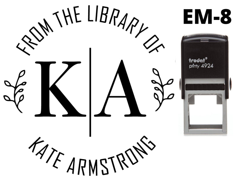 Calligraphy Custom Library Book Stamp