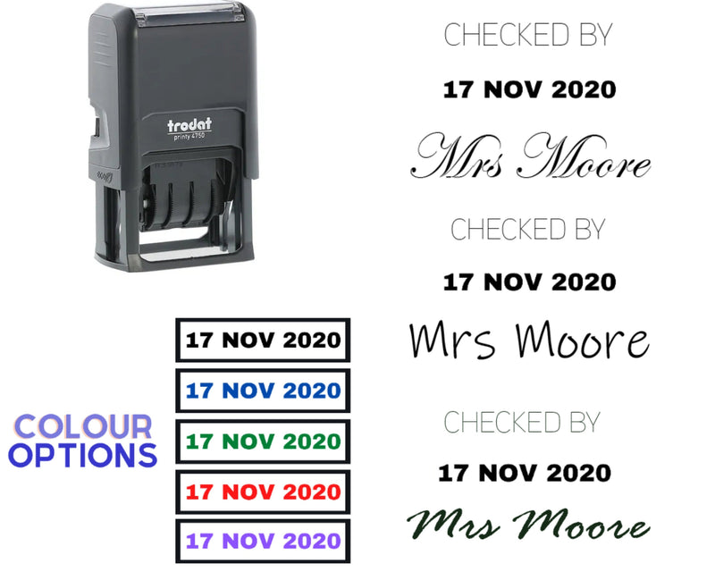Custom Date Stamp Personalised Two Lines